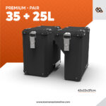 Premium - Pair | 35L - LH | 25L - RH Cut | Konnen Panniers with Mount