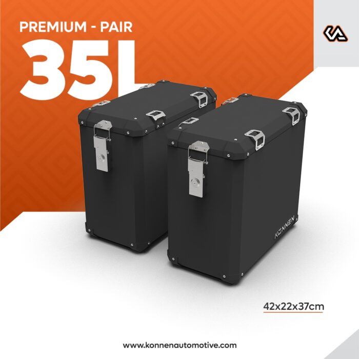 Premium – Pair | 35L – LH | RH | Konnen Pannier with Mount