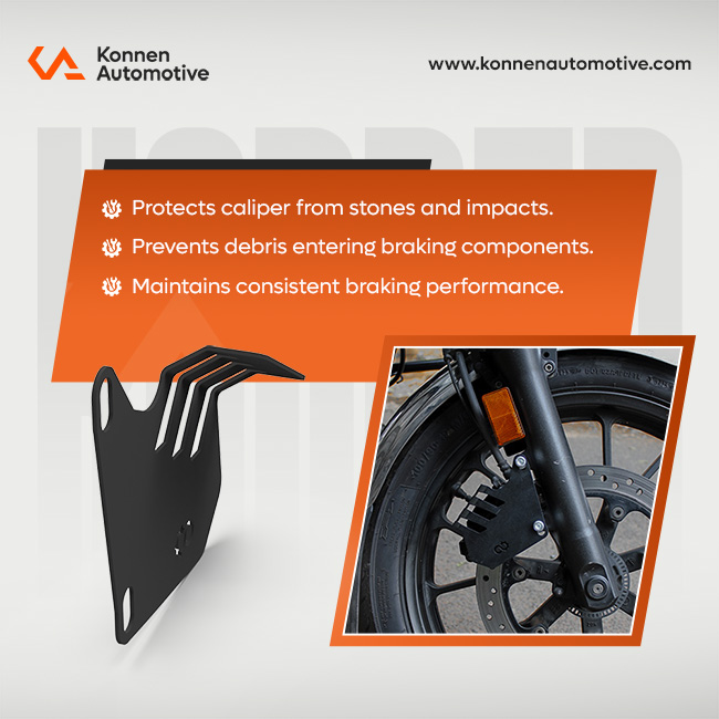 Front Disc Caliper Guard for Honda CB350 - Hness