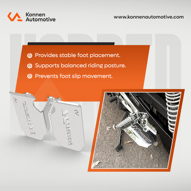 Pillion Footrest for Honda CB350 Hness (Pair)