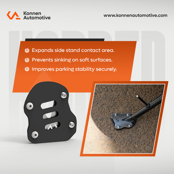 Side Stand Base-Extender for Honda CB350 H'mess