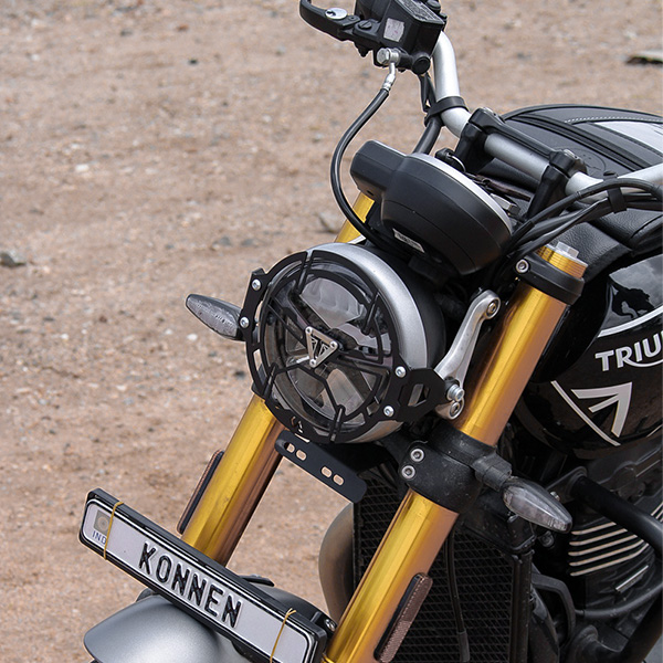 Konnen Headlight Guard - Headlight Protector Grill - Guard Compatible with Triumph Speed 400 - Speed T4 - Scrambler 400X - Scrambler 400XC