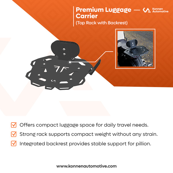 Top Rack with Backrest for Triumph 400 Series