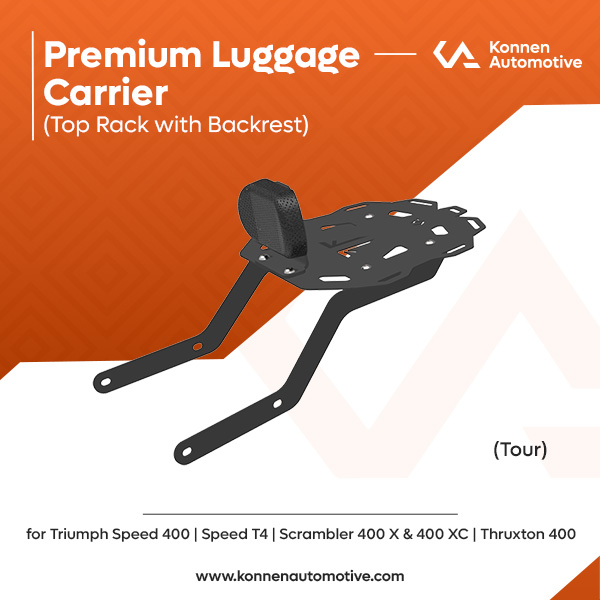 Top Rack with Backrest for Triumph 400 Series