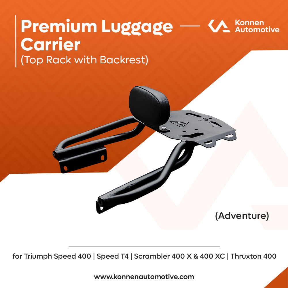 Top Rack with Backrest for Triumph 400 Series