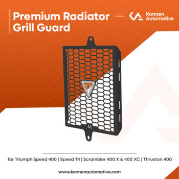 Premium Radiator Grill Guard for Triumph  Speed 400 | Speed T4 | Scrambler 400X  | Scrambler 400XC | Thruxton | Konnen