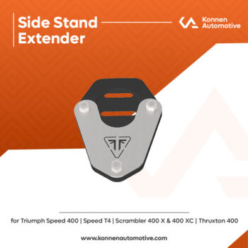 Side Stand Extender | Side Stand base for Triumph  Speed 400 | Speed T4 | Scrambler 400X  | Scrambler 400XC | Thruxton | Konnen