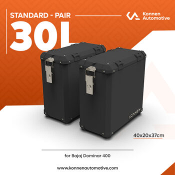 Premium Panniers for Bajaj Dominar – Panniers with 60 Litres Capacity | Konnen