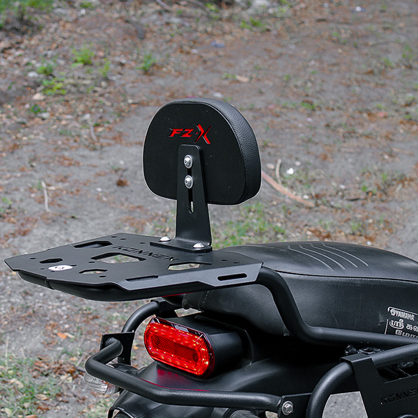 Konnen Luggage Carrier with Backrest - Top Rack with Backrest - Luggage Rack with Backrest for Yamaha FZ-X & FZ-X Hybrid