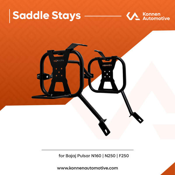 Konnen 3 IN 1 Saddle Stays with Jerry Can Holder and Bag Holder for Bajaj Pulsar N250 - N160 - F250