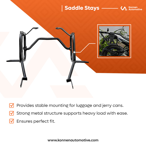 Konnen 3 IN 1 Saddle Stays with Jerry Can Holder and Bag Holder for Bajaj Pulsar N250 - N160 - F250