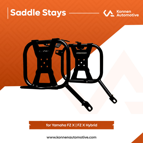 Konnen 3 IN 1 Saddle Stays with Jerry Can Holder and Bag Holder for Yamaha FZ -X & FZ-X Hybrid