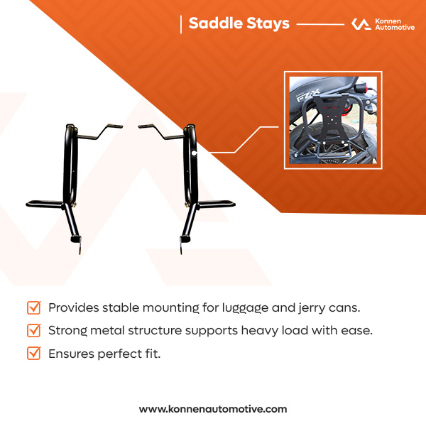Konnen 3 IN 1 Saddle Stays with Jerry Can Holder and Bag Holder for Yamaha FZ -X & FZ-X Hybrid