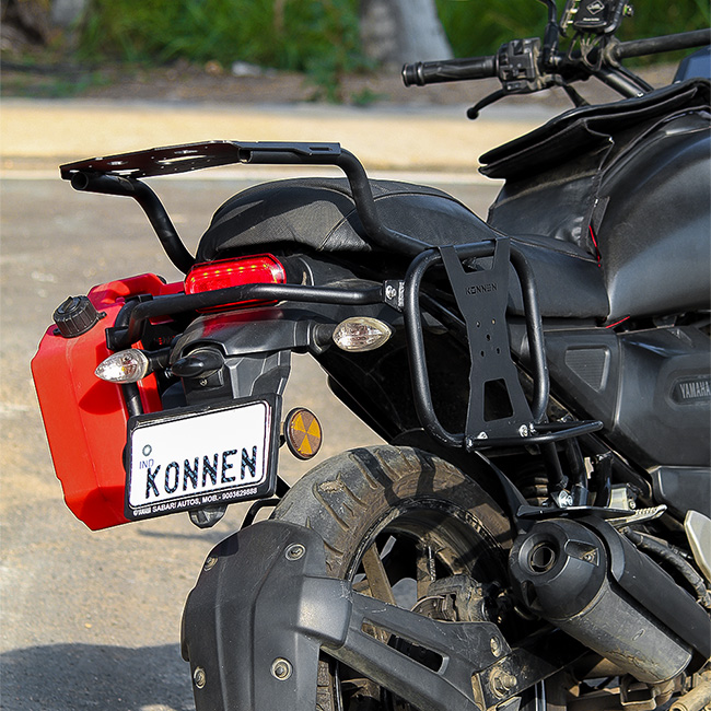 Konnen 3 IN 1 Saddle Stays with Jerry Can Holder and Bag Holder for Yamaha FZ X & Hybrid