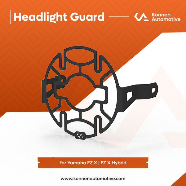 Konnen Headlight Guard - Headlight Protector Grill - Guard Compatible with Yamaha FZ-X & FZ-X Hybrid