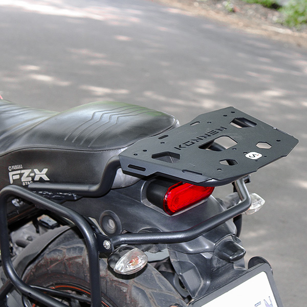 Konnen Luggage Carrier with Backrest - Top Rack with Backrest - Luggage Rack with Backrest for Yamaha FZ-X & FZ-X Hybrid
