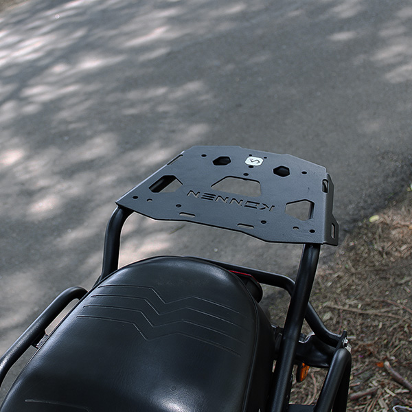 Konnen Luggage Carrier with Backrest - Top Rack with Backrest - Luggage Rack with Backrest for Yamaha FZ-X & FZ-X Hybrid
