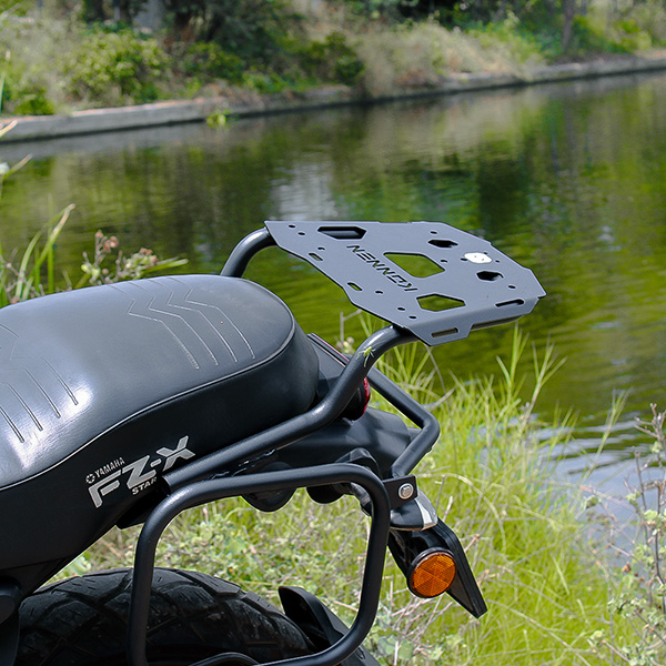 Konnen Luggage Carrier with Backrest - Top Rack with Backrest - Luggage Rack with Backrest for Yamaha FZ-X & FZ-X Hybrid