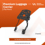 Konnen Luggage Carrier with Backrest - Top Rack with Backrest - Luggage Rack with Backrest for Yamaha FZ X & Hybrid