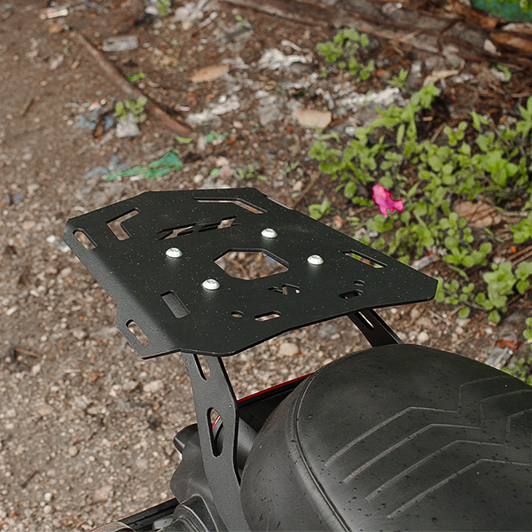 Konnen Luggage Carrier with Backrest - Top Rack with Backrest - Luggage Rack with Backrest for Yamaha FZ X & Hybrid