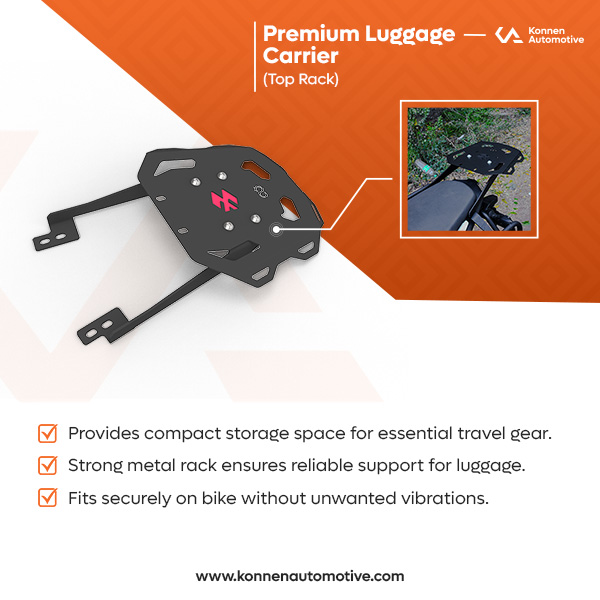 Konnen Luggage Carrier - Top Rack - for Bajaj Pulsar N250 - N160 (Compact)