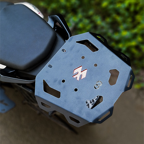 Konnen Luggage Carrier with Backrest - Top Rack with Backrest for Bajaj Pulsar N250 - N160-F250