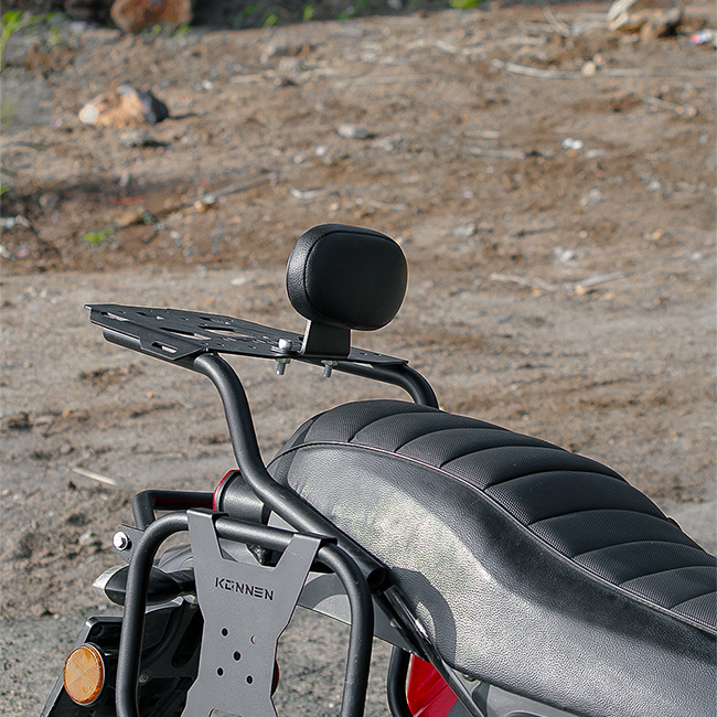 Konnen Luggage Carrier with Backrest - Top Rack with Backrest - Luggage Rack with Backrest for Yamaha FZ X & Hybrid (ADV)
