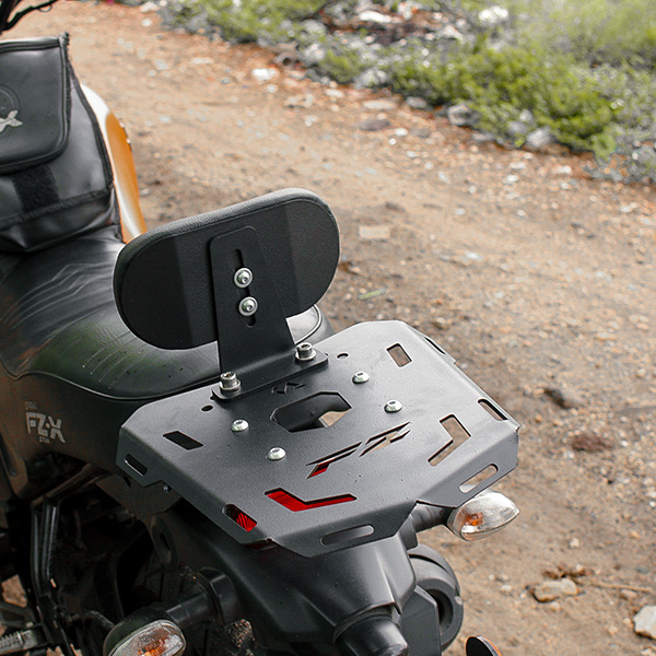 Konnen Luggage Carrier with Backrest - Top Rack with Backrest - Luggage Rack with Backrest for Yamaha FZ-X & FZ-X Hybrid