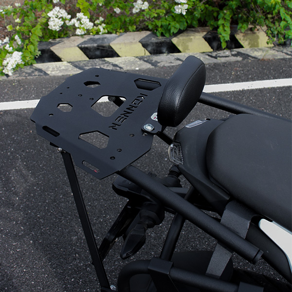 Konnen Luggage Carrier with Backrest - Top Rack with Backrest for Bajaj Pulsar N250 - N160-F250