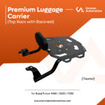 Konnen Luggage Carrier with Backrest - Top Rack with Backrest for Bajaj Pulsar N250 - N160-F250