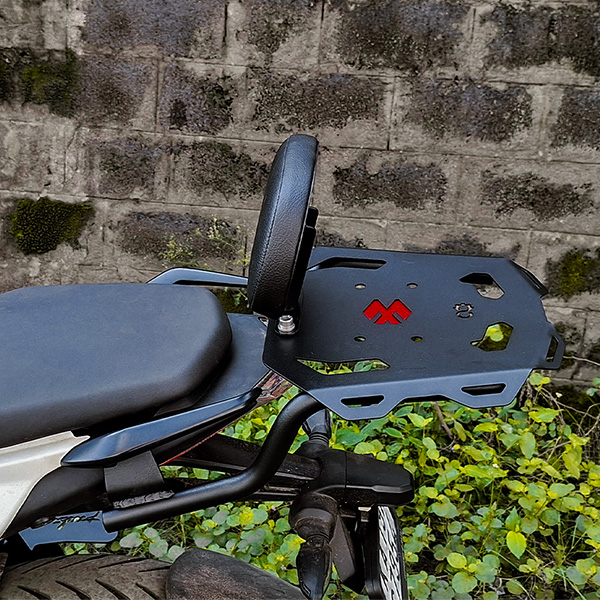 Konnen Luggage Carrier with Backrest - Top Rack with Backrest for Bajaj Pulsar N250 - N160-F250