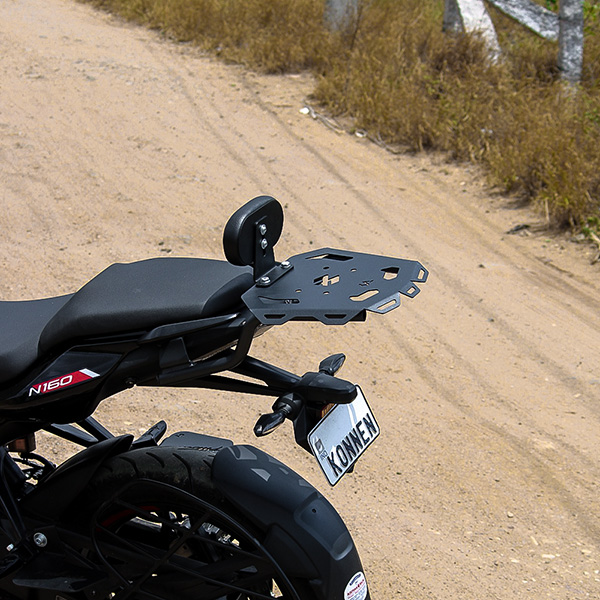 Konnen Luggage Carrier with Backrest - Top Rack with Backrest for Bajaj Pulsar N250 - N160 -F250(Tourer)