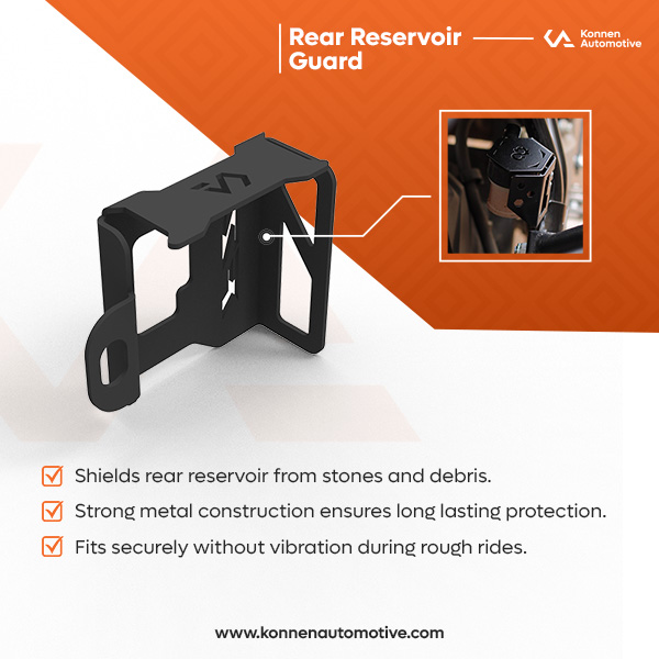 Konnen Rear Resevoir Guard - Rear Brake Oil Container Cover for Yamaha FZ-X & FZ-X Hybrid