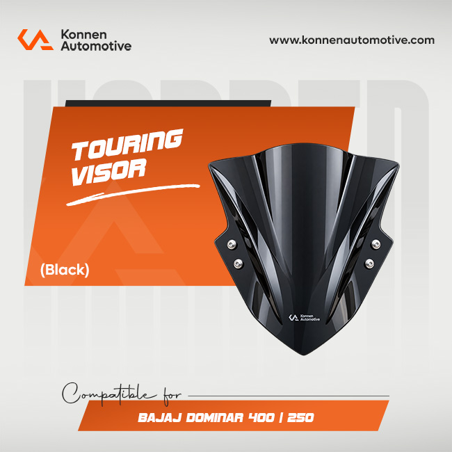 Touring Visor for Bajaj Dominar 400 - 250 (Black) (1)