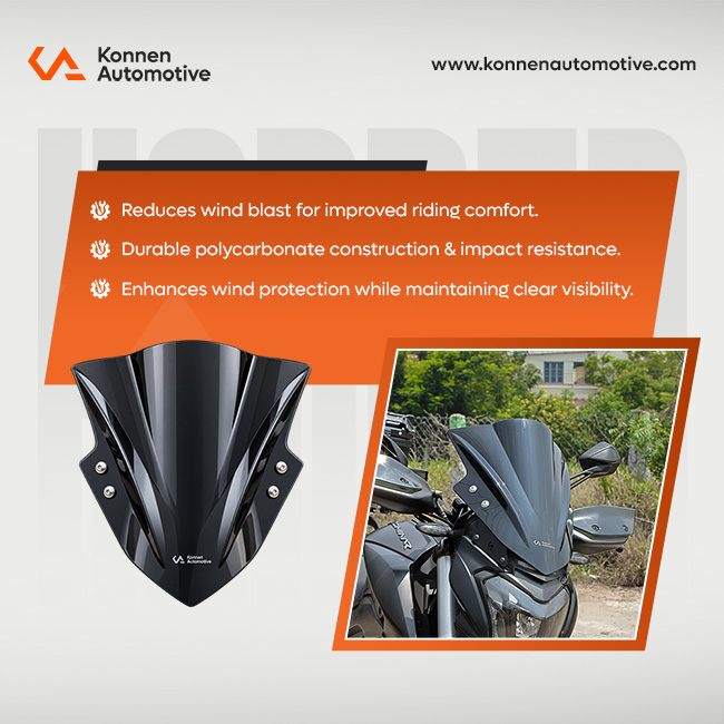Touring Visor for Bajaj Dominar 400 - 250 (Black) (1)