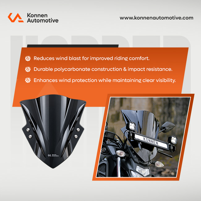 Touring Visor for Yamaha FZ S Fi Series
