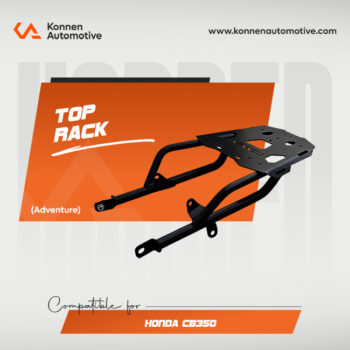 Premium Luggage Carrier with Backrest | Top Rack with Backrest | Luggage Rack with Backrest for Honda CB350