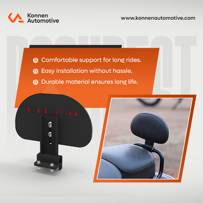 Backrest for Honda CB350 (Black)