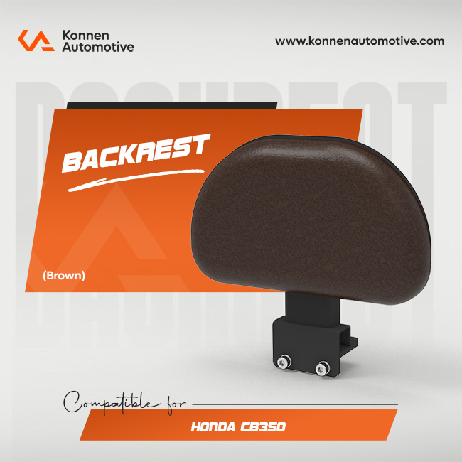 Backrest for Honda CB350 (Brown)