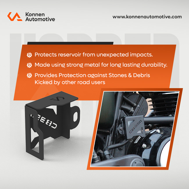 Rear reservoir Guard for honda CB350 (Black)