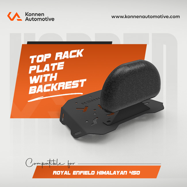 Top Rack Plate with Backrest for Royal Enfield Himalayan 450