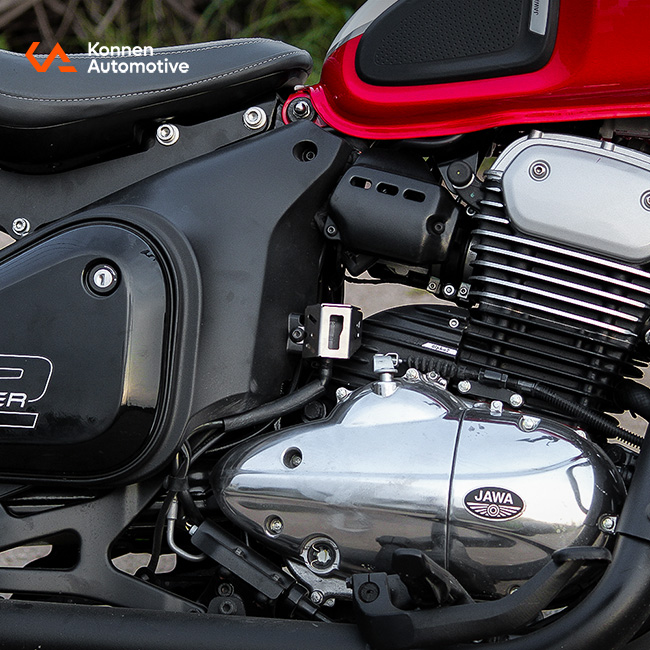 Rear reservoir Guard for Jawa 42 Bobber (Silver)