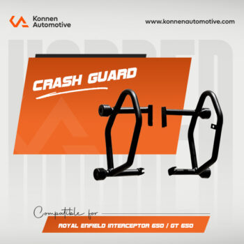 Premium Crash Guard with Frame Slider for Royal Enfield Interceptor 650 | GT650 | Konnen