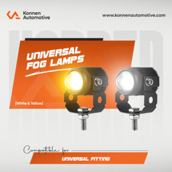 Mini Drive LED Fog Lamp with Dual Color White & Yellow, Cooling Fan (Set of 2) | Konnen