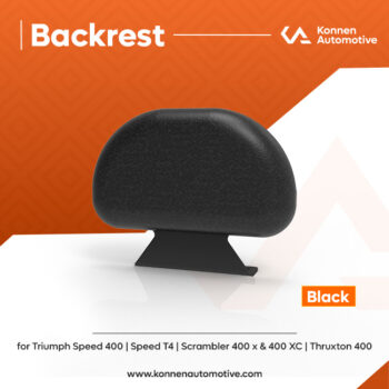 Backrest Compitable with OEM Top Rack for Triumph Speed 400 – Speed T4 – Scrambler 400X  – Scrambler 400XC – Thruxton