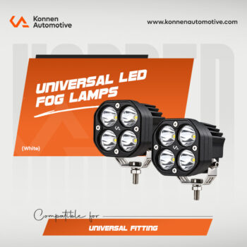 4 x 4 LED Auxiliary Fog Light | Motorcycle LED Driving Light | Universal Bike & Car Fog Lamp | Konnen