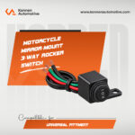 Motorcycle Mirror-Mount 3-Way Rocker Switch