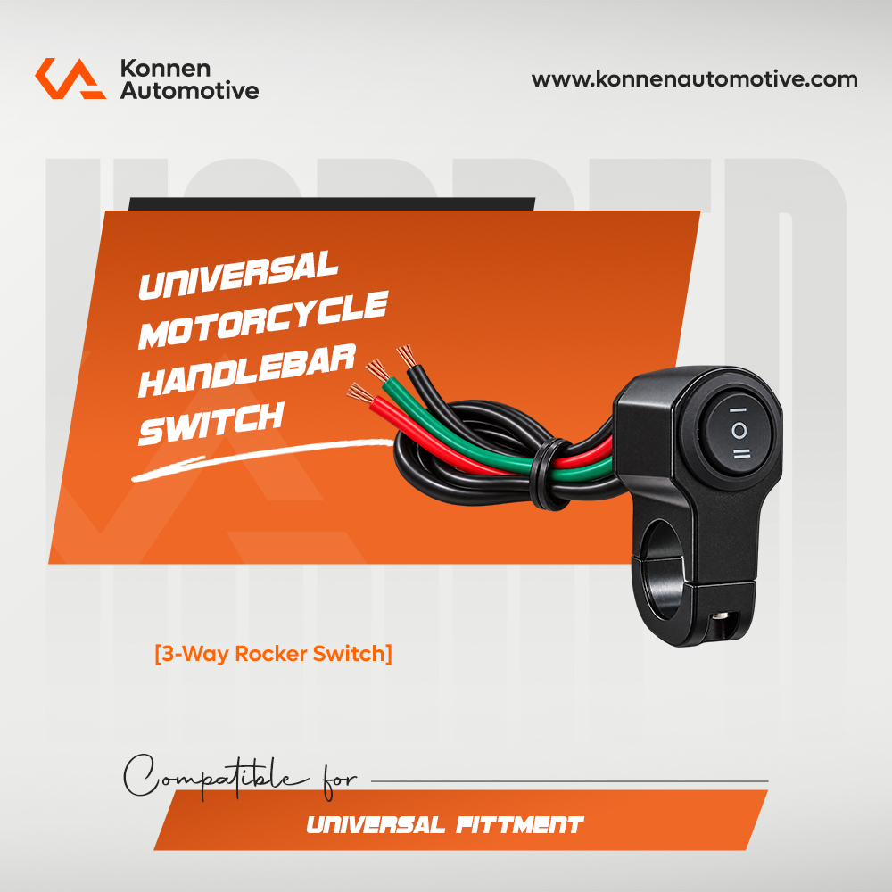 Universal 3 Way Switch Handlebar Fittent 3-Way Rocker Switch