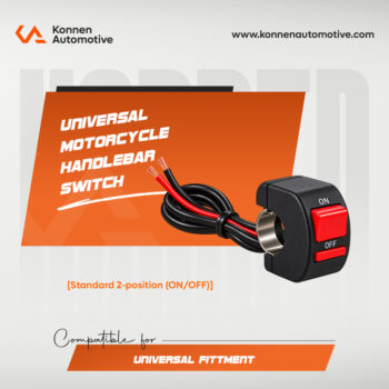Universal Handlebar Switch | ON/OFF Switch for Auxiliary Fog Lights and LED Lamps | Konnen
